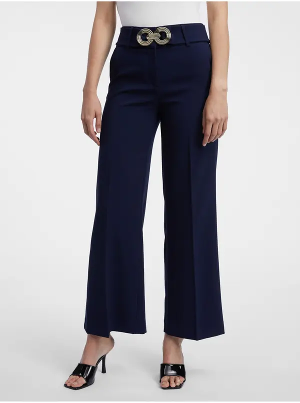 Orsay Orsay Navy Blue Women's Wide Pants - Women's