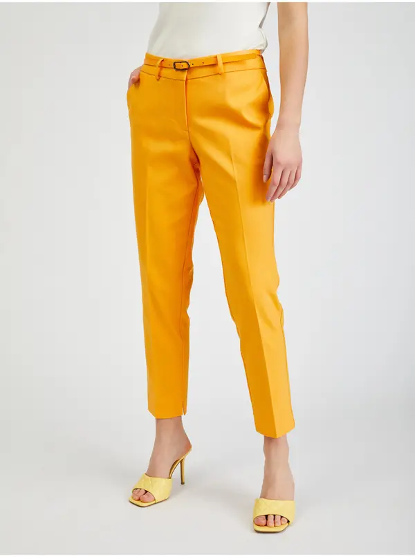 Orsay Orsay Orange Women's Cropped Trousers with Belt - Women's