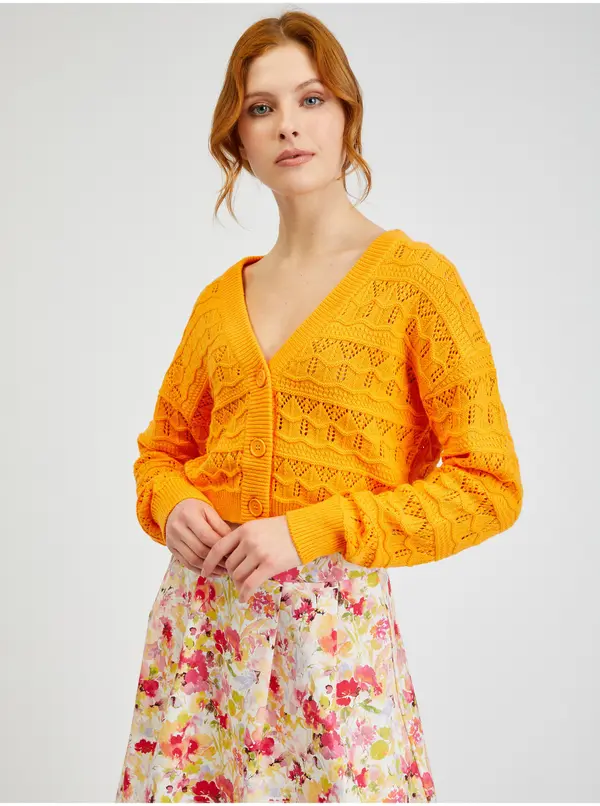 Orsay Orsay Orange Women's Patterned Cardigan - Women's