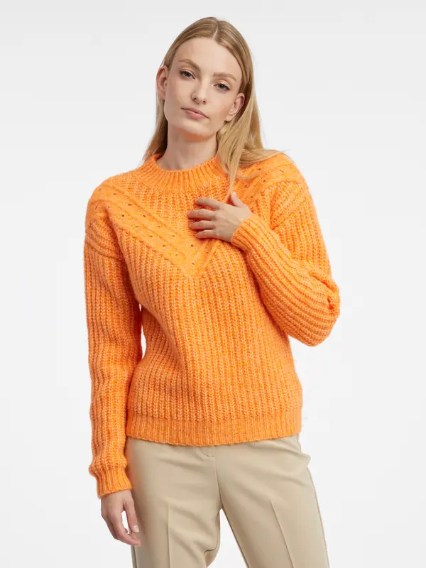 Orsay Orsay Orange Women's Ribbed Sweater - Women's