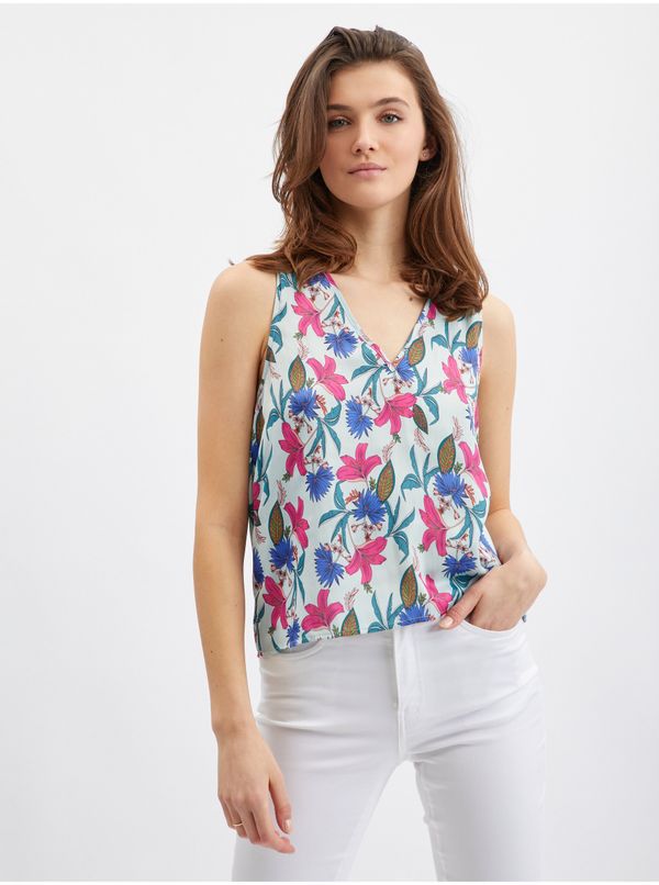 Orsay Orsay Pink-blue women's floral blouse - Women's