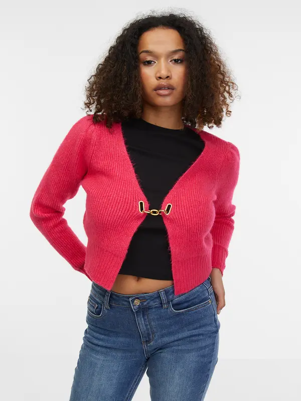 Orsay Orsay Pink Women's Cardigan with Wool - Women's