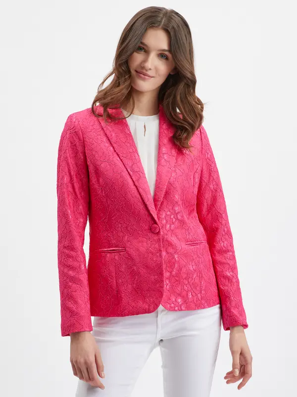 Orsay Orsay Pink Women's Patterned Blazer - Women's