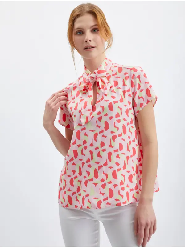Orsay Orsay Pink Women's Patterned Blouse - Women's