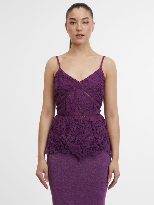 Orsay Orsay Purple Women's Lace Top - Women's