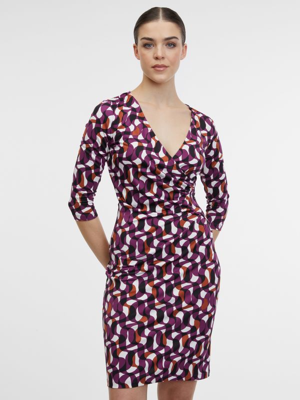 Orsay Orsay Purple Women's Patterned Dress - Women's