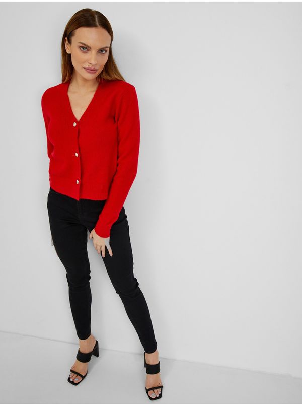 Orsay Orsay Red Ladies Cardigan with Wool - Ladies