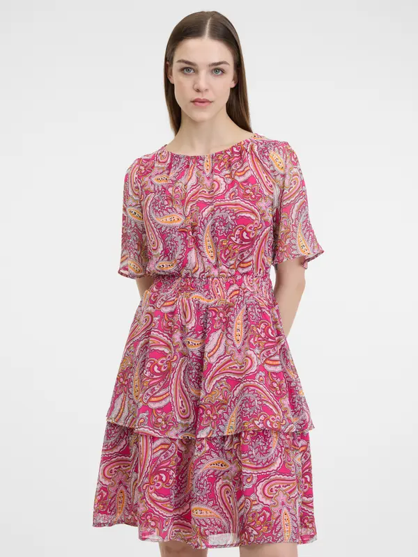 Orsay Orsay Red-Pink Women's Patterned Dress - Women's