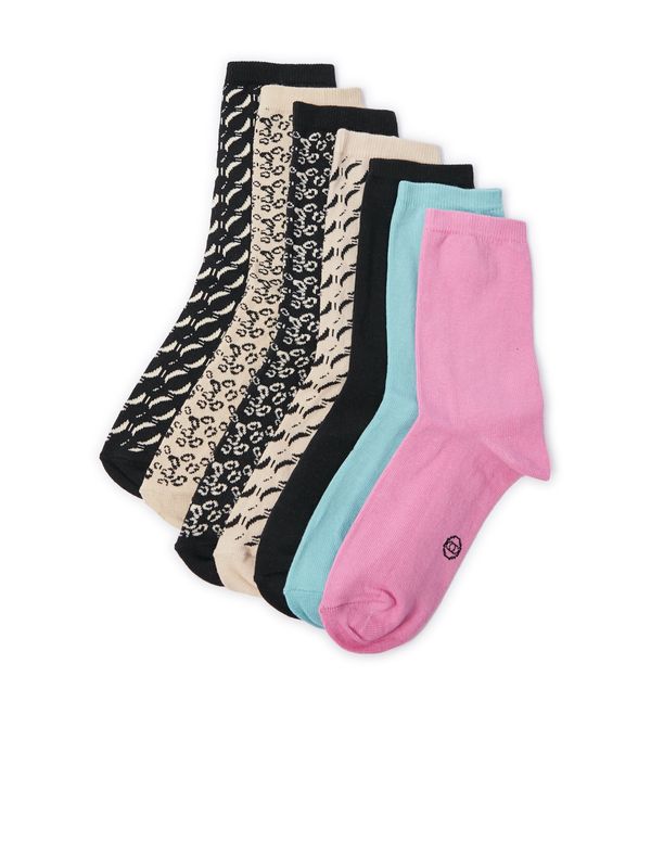 Orsay Orsay Súprava siedmich pairs of women's socks in beige and black - Women
