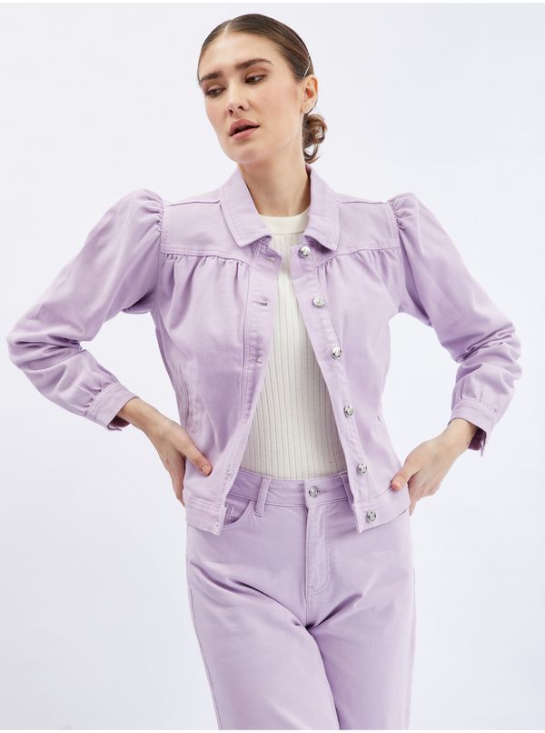 Orsay Orsay Svetlo vijolična jakna iz jeansa z napihnjenimi rokavi - Dame