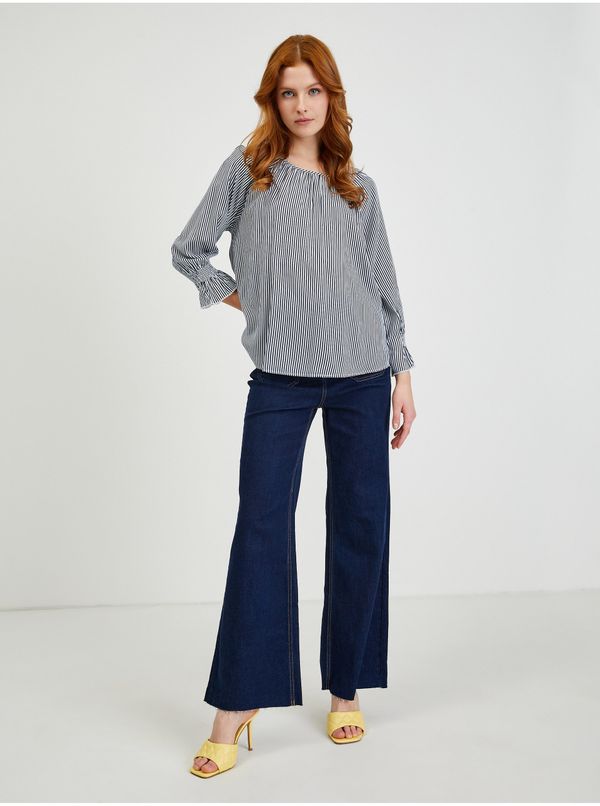 Orsay Orsay White-Blue Ladies Striped Blouse - Women