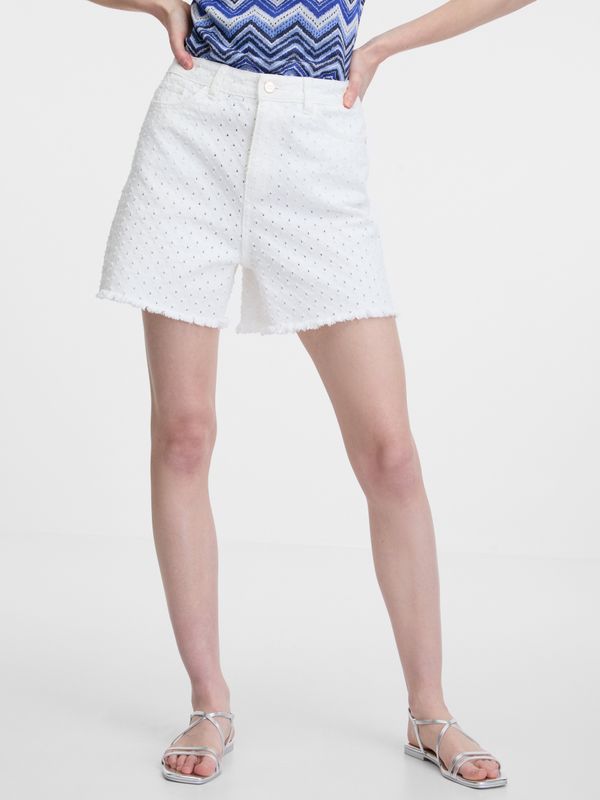 Orsay Orsay White Women's Denim Shorts - Women's