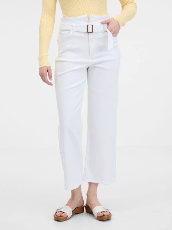 Orsay Orsay White Women's Wide Jeans - Women's