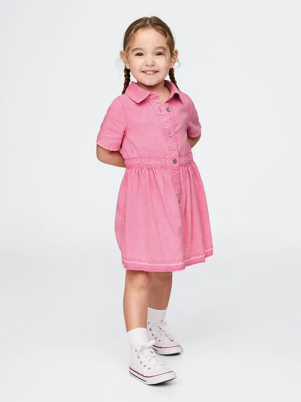 GAP Otroška jeans obleka GAP