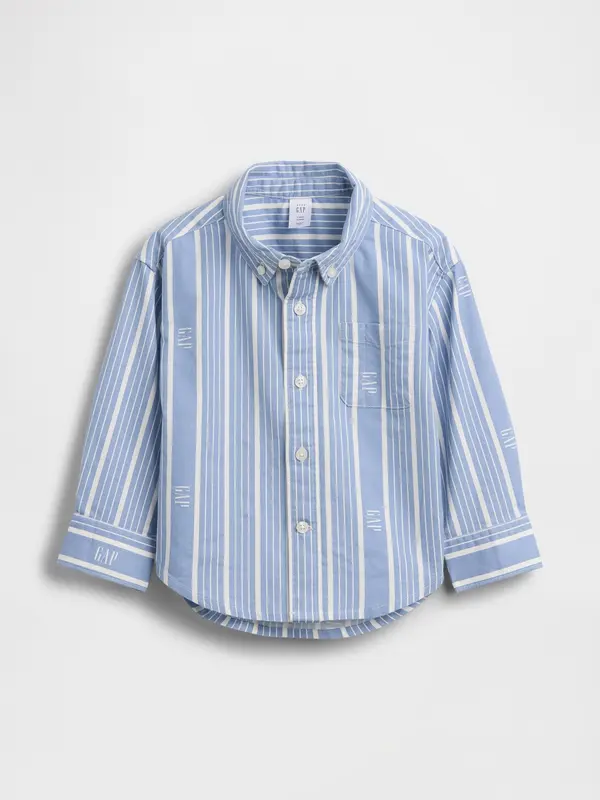 GAP Otroška majica GAP oversized z logotipom Oxford Big Shirt - Fantje