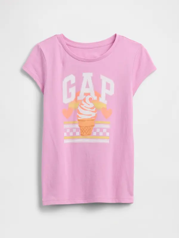 GAP Otroška majica GAP z logotipom za deklice