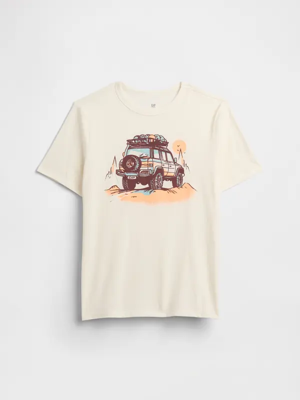 GAP Otroška majica s potiskom GAP