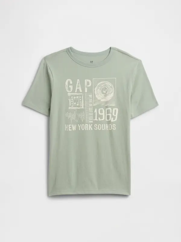 GAP Otroška majica s potiskom GAP