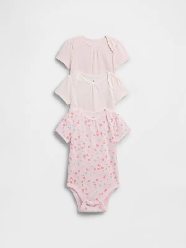 GAP Otroški bodiji GAP, 3 kosi - Dekliški