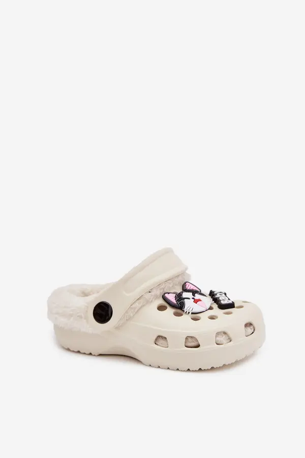 Boto Otroški copati s krznom in snemljivim trakom