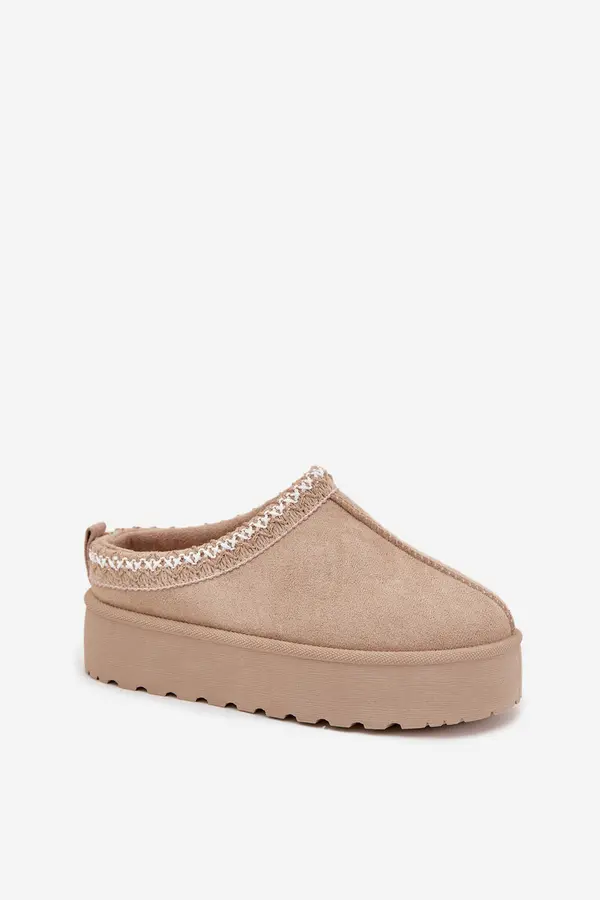 Boto Otroški snežni škornji na platformi z vezenjem