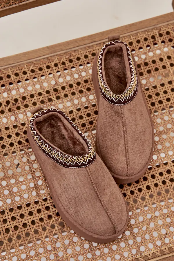 Boto Otroški snežni škornji z vezenjem na platformi