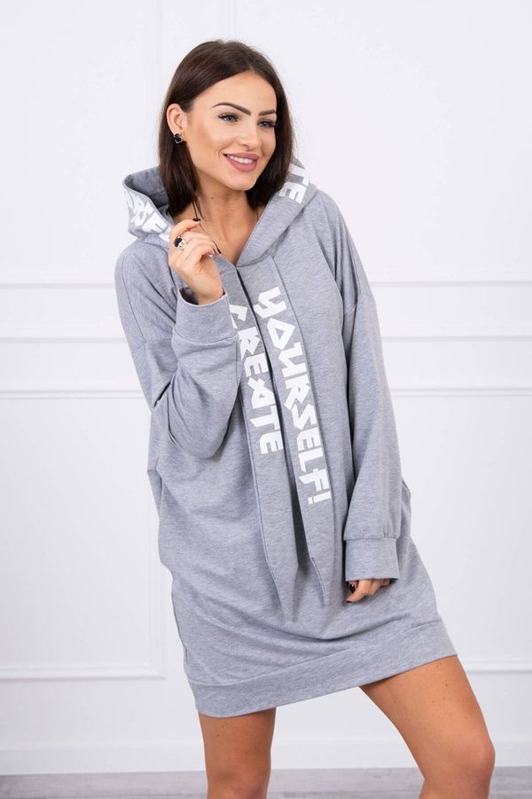 Kesi Oversize Dress with Hood Grey