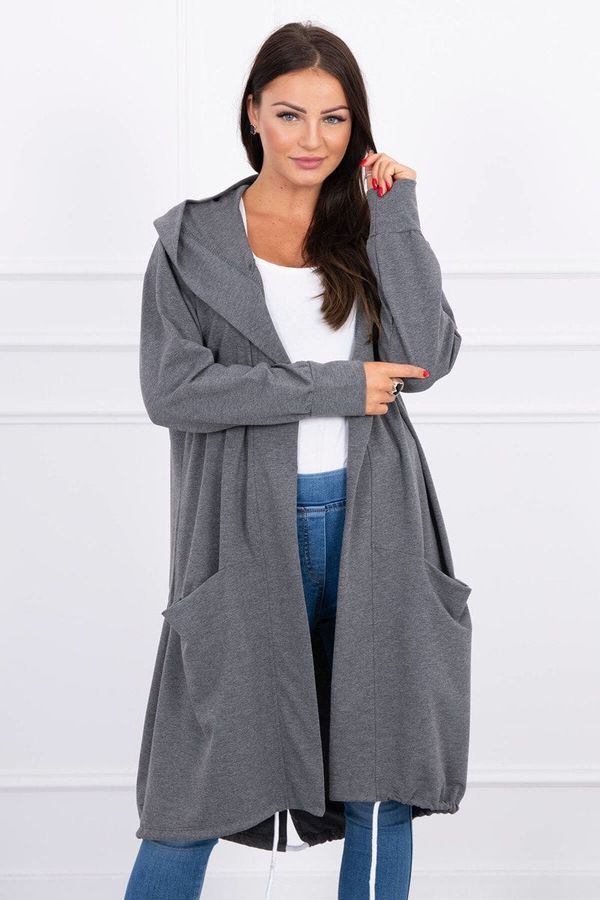 Kesi Oversize graphite hooded cape