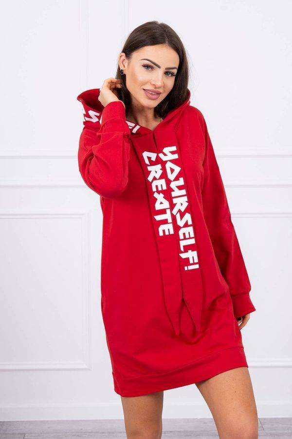 Kesi Oversize Hooded Dress Red