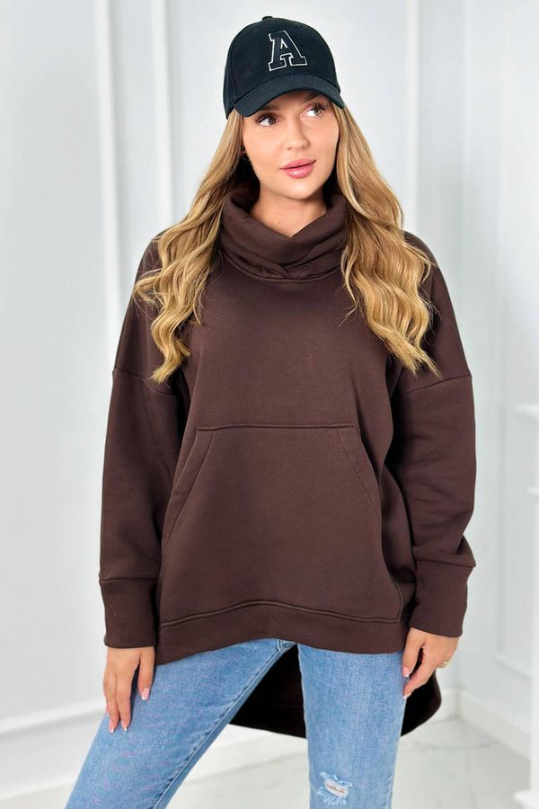 Kesi Oversize insulated sweatshirt in brown color