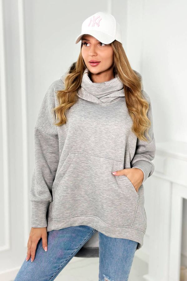 Kesi Oversize insulated sweatshirt in gray color