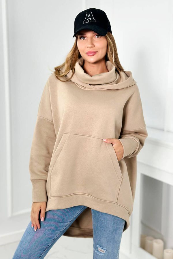 Kesi Oversize insulated sweatshirt light beige