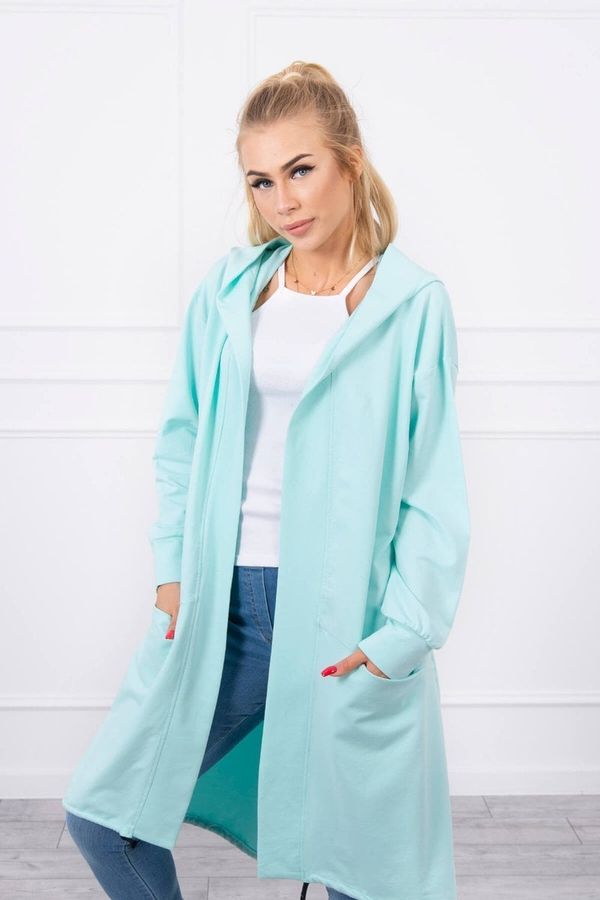 Kesi Oversize mint hooded cape