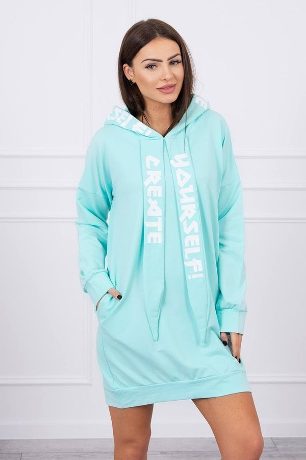 Kesi Oversize mint hooded dress