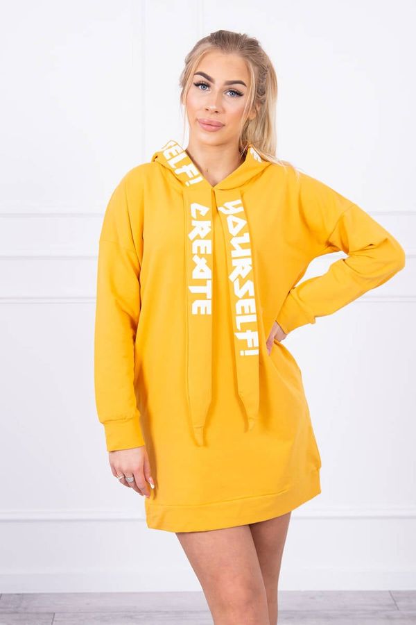 Kesi Oversize Mustard Hooded Dress