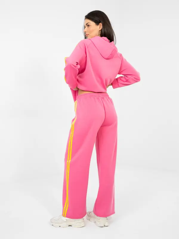 RUE PARIS Oversize pulover z zadrgo, temno roza