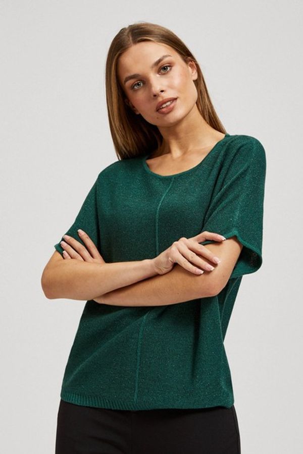 Moodo Oversize sweater with metallic thread