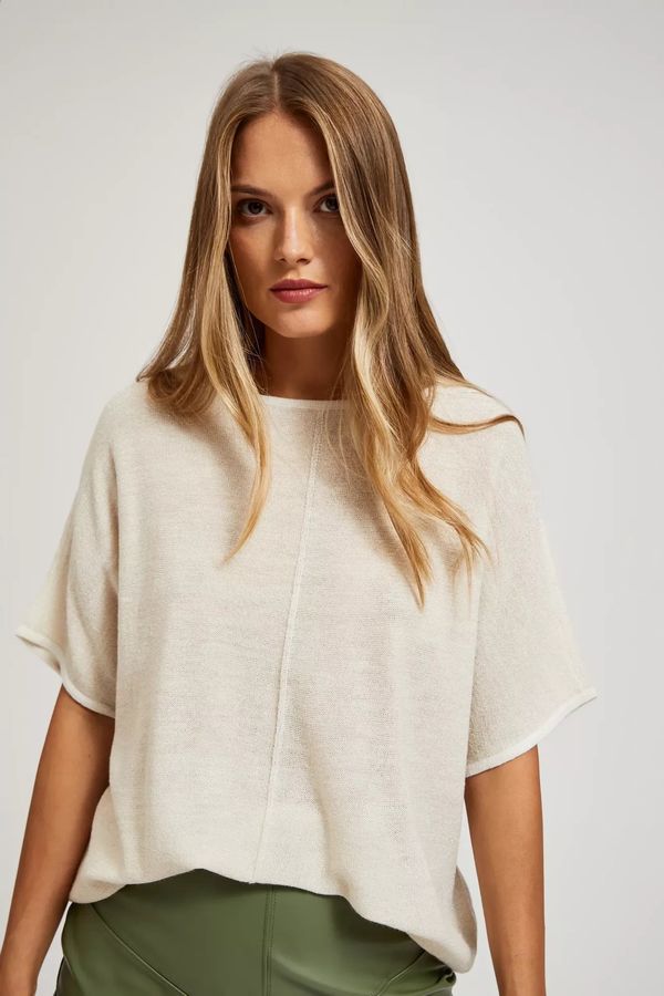 Moodo Oversize sweater with metallic thread