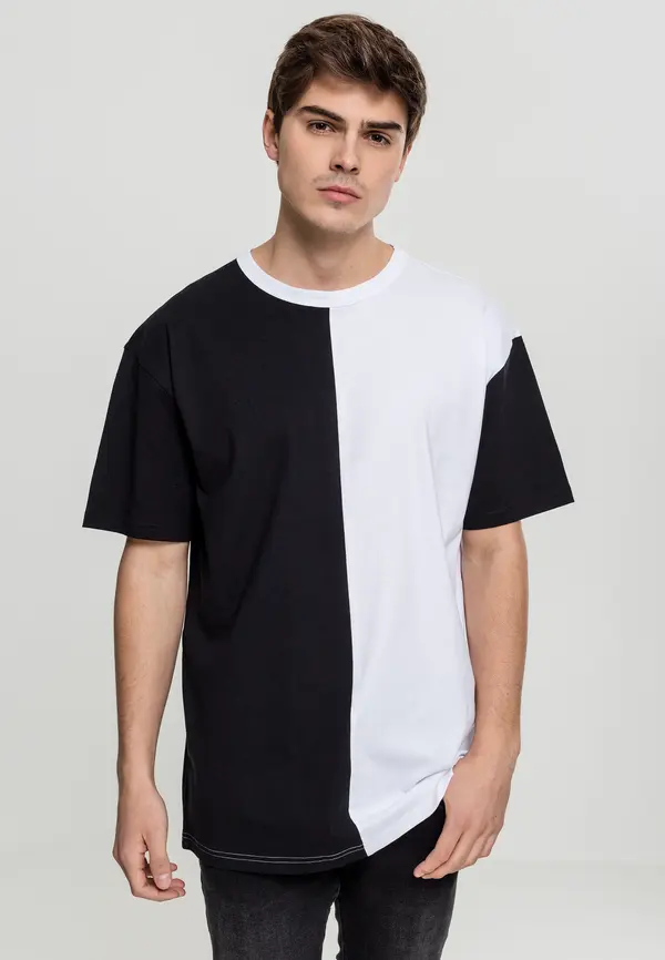 Urban Classics Oversize t-shirt Harlequin blk/wht