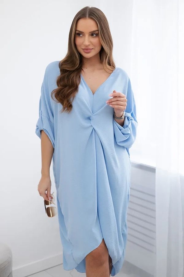 Kesi Oversize V-neck dress in blue