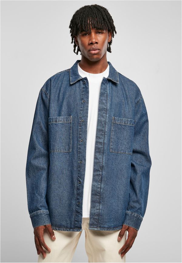 Urban Classics Oversized Denim Pocket Shirt Medium Indigo Washed