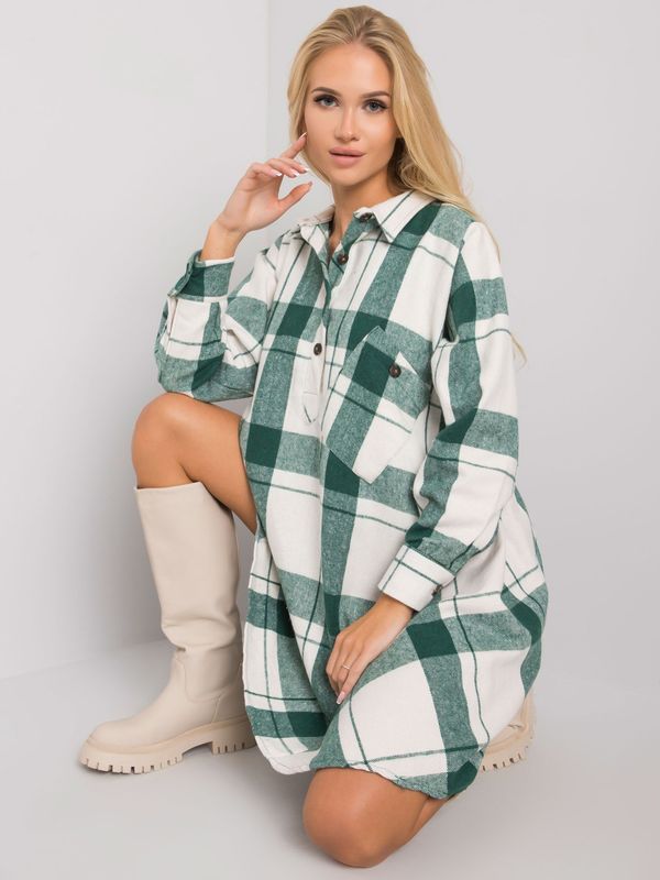 Fashionhunters Oversized green dress