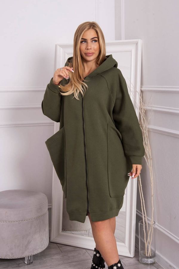 Kesi Oversized insulated sweatshirt in khaki color