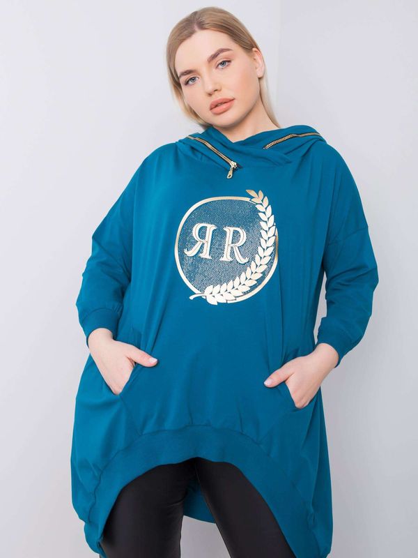 Fashionhunters Oversized sea blouse