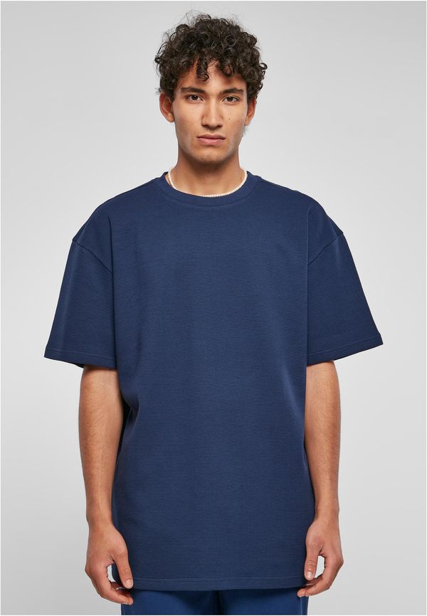 UC Men Oversized Waffle Tee Dark Blue