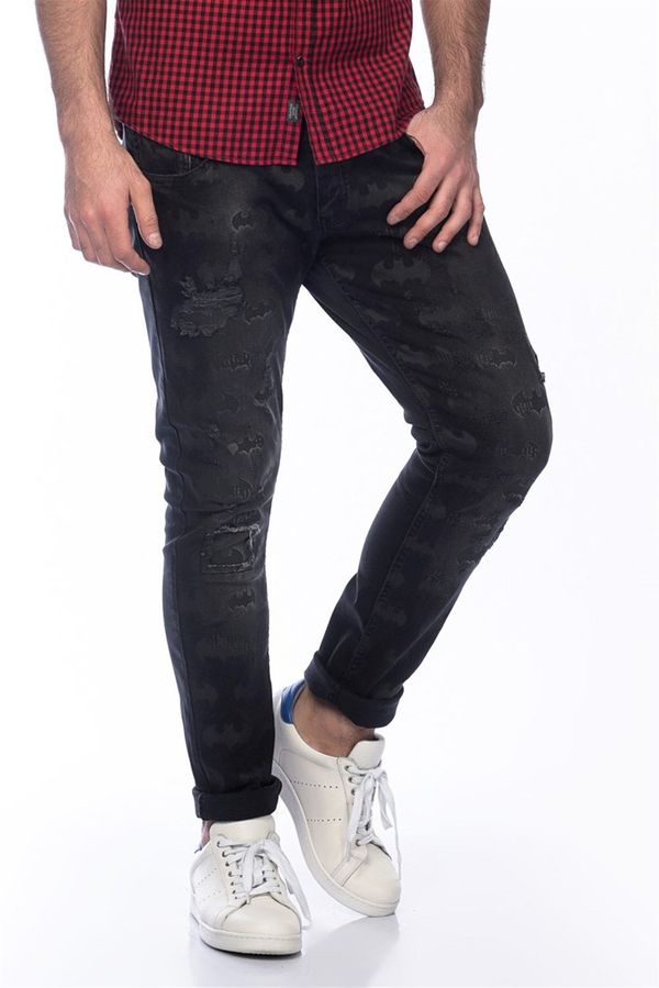 dewberry P027 DEWBERRY PRODIGY JEAN SLIM FIT PANT-BLACK