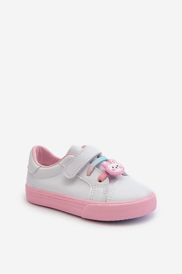 PA1 PA1 Children's Sneakers Trainers with Velcro White-Pink Pennyn