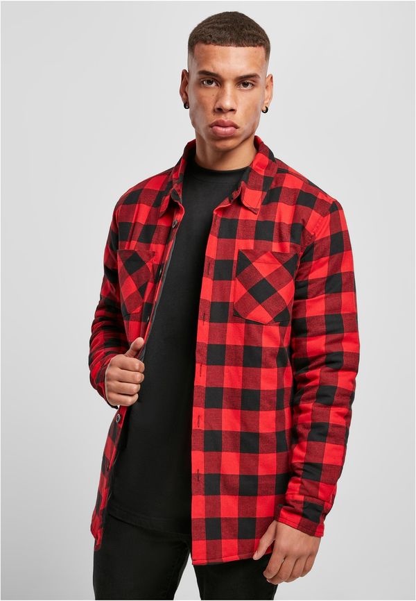 Urban Classics Padded flannel shirt black/red