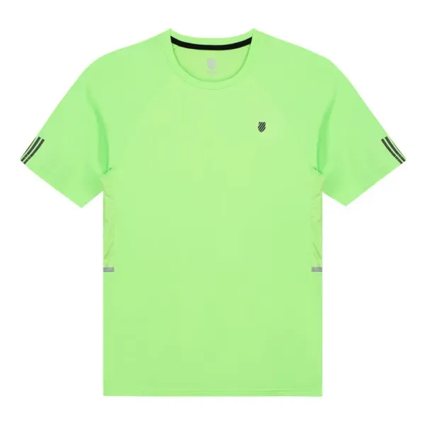 K Swiss Pánské tričko K-Swiss   Hypercourt Crew 2 Soft Neon Green XL