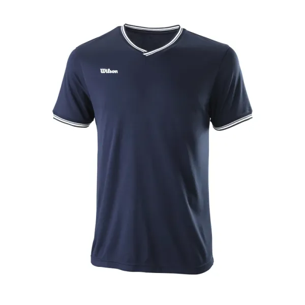 Wilson Pánské tričko Wilson  Team II High V-Neck Navy